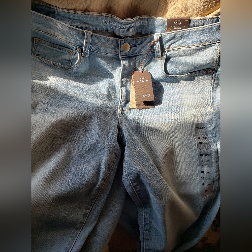NWT American Eagle Skinny Kick Jeans sz. 18L - Picture 4 of 6